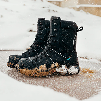 Baffin Winter Boots in a snowy environment