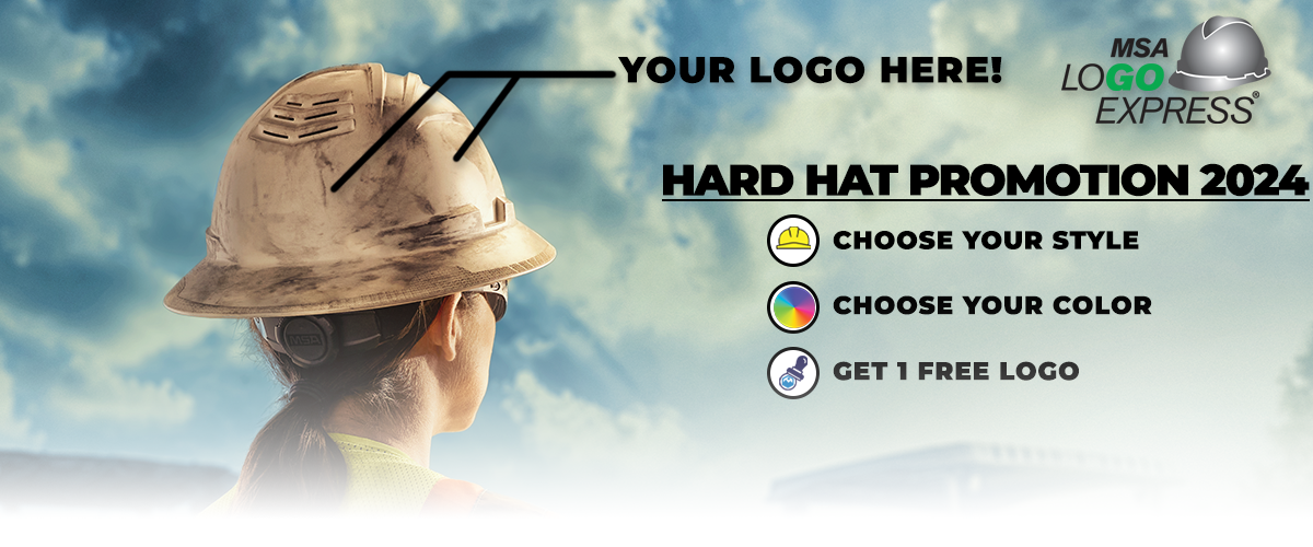 MSA Hard Hat Promotion 2024. Buy a case of MSA Hard Hats and receive 1 FREE logo!