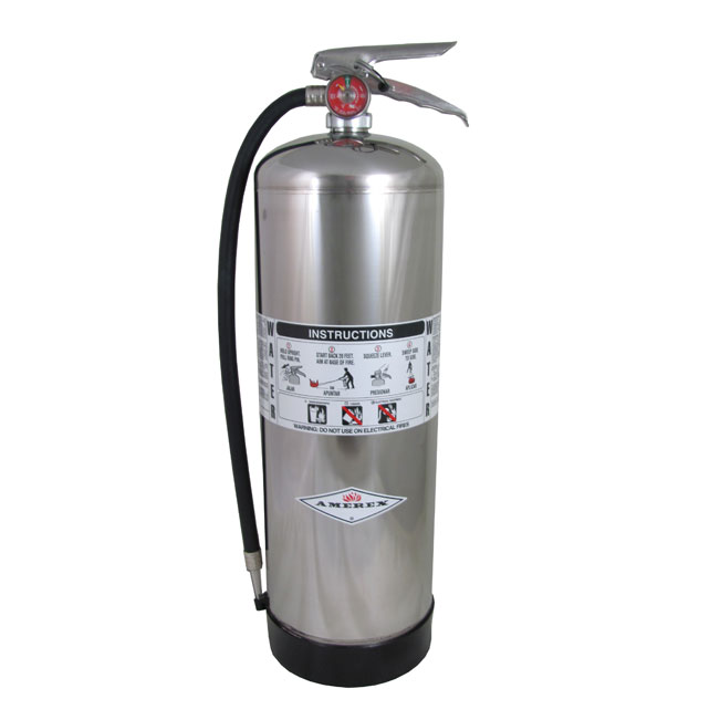 MacMor Industries offers Amerex Class A Water Extinguisher which utilize the cooling, soaking and penetrating effect of a 45-55 ft. stream of water