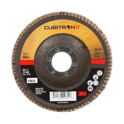 Picture of 3M™ Cubitron™ II Flap Disc 967A, 4-1/2" x 7/8" Type 29