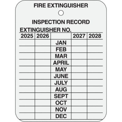 Picture of 4 Year Metal Inspection Tag - English