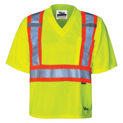 Picture of Viking® Green 6005 Journeyman V-Neck Safety Shirt - Large