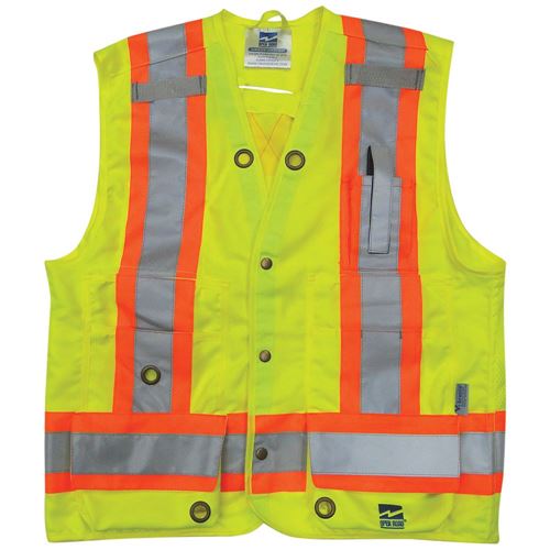Picture of Viking® 6165 Series Lime Green Open Road® Surveyor Vest - Large