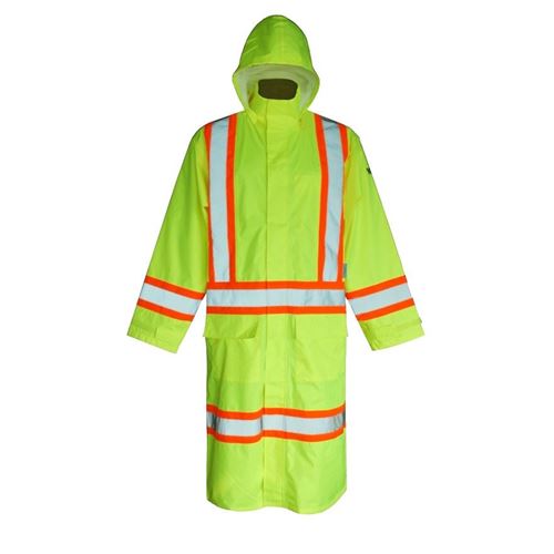 Picture of Viking® 6326 Series Hi-Viz Lime Safety Long Coat - Small