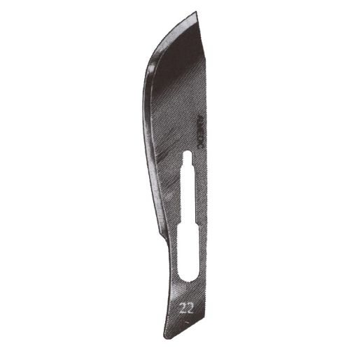 Picture of Almedic Sterile Stainless Steel A6 Scalpel Blades - Size 22