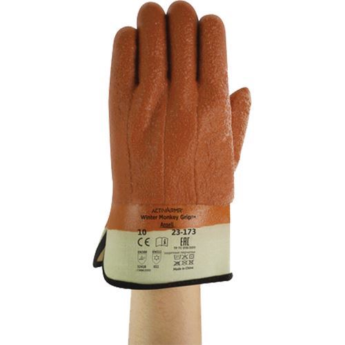 Ansell 23-173 ACTIVARMR® Winter Monkey Grip® Textured PVC Coated Gloves -  Size 10