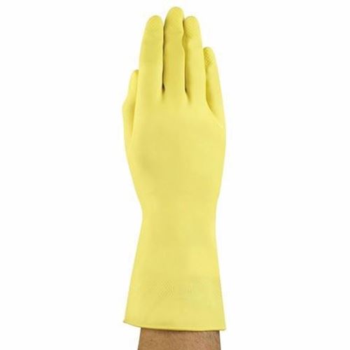 Picture of Ansell G12Y Yellow Latex Gloves - Size 7.5