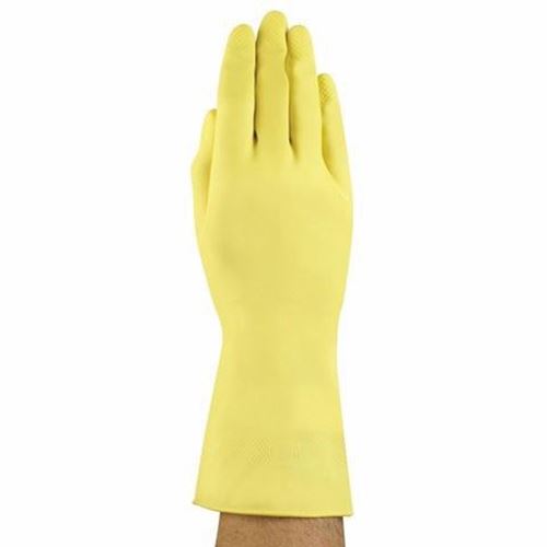 Picture of Ansell G12Y Yellow Latex Gloves - Size 8.5