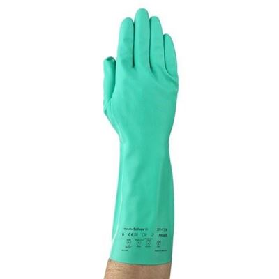 Picture of Ansell 37-175 AlphaTec® Solvex® 13" Chemical Resistant Gloves
