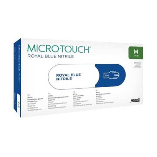Ansell MICROTOUCH® Royal Blue PowderFree Nitrile Disposable Gloves