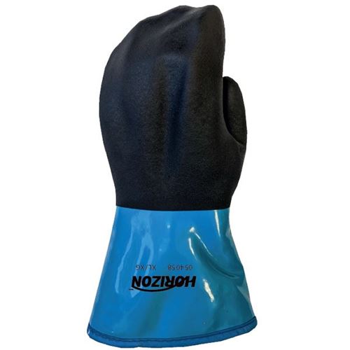 Picture of Horizon™ Blue PVC Coated Mitt with Removable Polyester Liner - Medium
