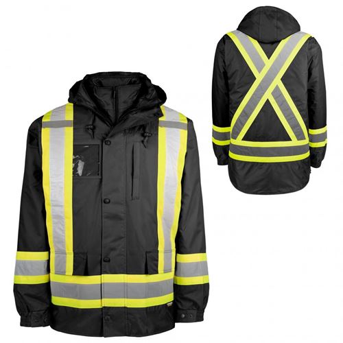 Picture of TERRA® 7-in-1 Hi-Vis Black Parka - X-Large