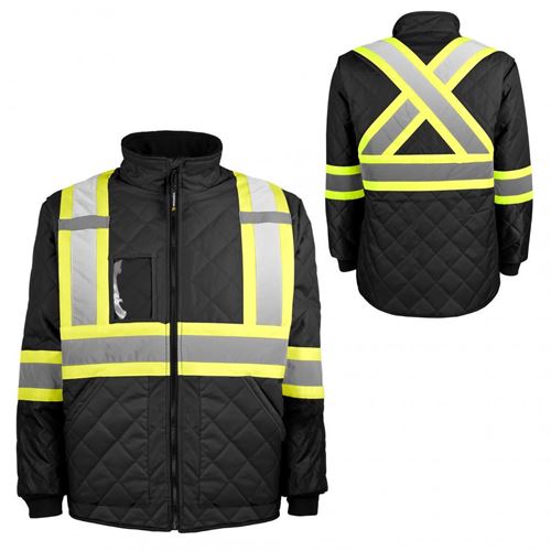 Picture of TERRA® Hi-Vis Lined Black Freezer Jacket - 3X-Large