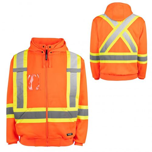 Picture of TERRA® Orange Hi-Vis Fleece Hoodie - Large