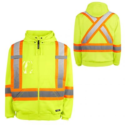 Picture of TERRA® Yellow Hi-Vis Fleece Hoodie - 2X-Large