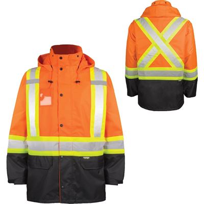 Picture of TERRA® 116520 Hi-Vis Orange 300D Polyester Rain Suit Jacket - Large