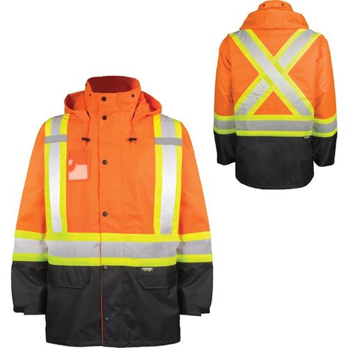 Picture of TERRA® 116520 Hi-Vis Orange 300D Polyester Rain Suit Jacket - Small
