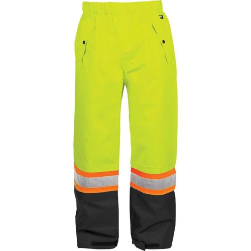 Picture of TERRA® 116520 Hi-Vis Yellow 300D Polyester Rain Suit Pants - Small