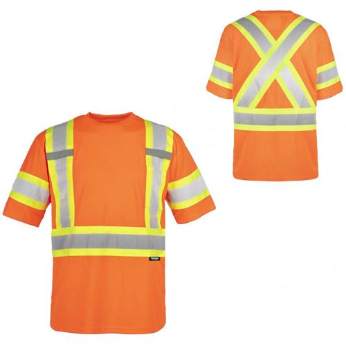 Picture of TERRA® Hi-Vis Orange Polyester Mesh Traffic T-Shirt - 3X-Large