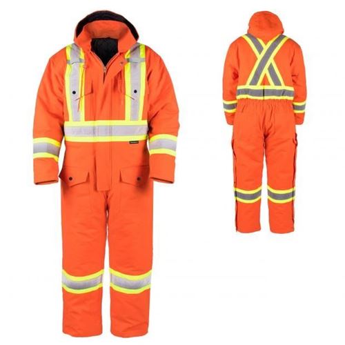 Picture of TERRA® 116571 Orange Hi-Vis Cotton Canvas Insulated Coveralls - 2X-Large