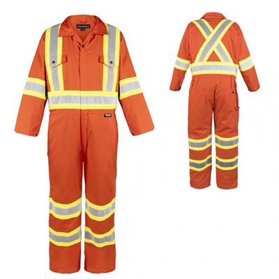 Picture of TERRA® 116581 Hi-Vis Orange Poly/Cotton Coverall with Reflective Tape - 2X-Large