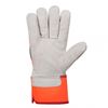 Picture of Horizon™ Orange Hi-Vis Cowhide One-Piece Palm-Lined Work Gloves