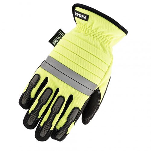 Picture of TERRA® Yellow Hi-Vis Thinsulate™-Lined Winter Performance Gloves - Large/X-Large