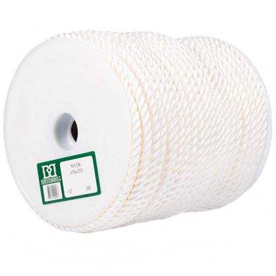 Picture of Barry & Boulerice® 3-Strand Twisted White Nylon Rope - 1/2" x 335'
