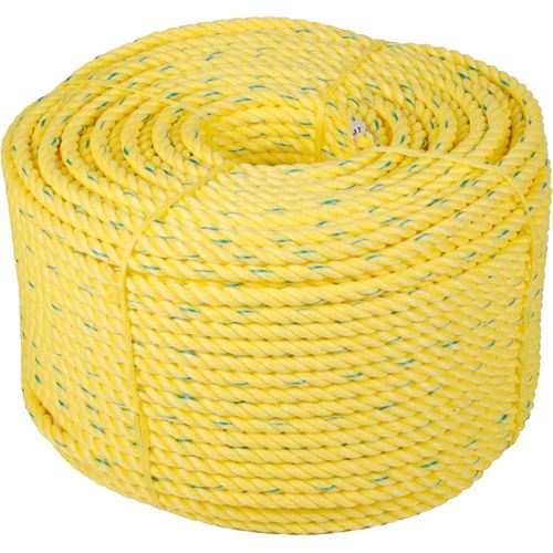 Picture of Barry & Boulerice® 3-Strand Twisted Yellow Polypropylene Rope - 1/2"