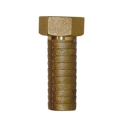 Picture of Buchanan Rubber 1" Female Only Brass Long Shank Hose Fitting
