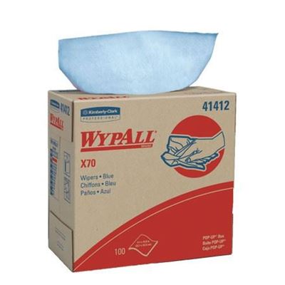 Picture of WypAll X70 Hydroknit Blue Reinforced Wipers - 9.1" x 16.8"