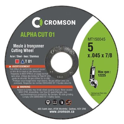 Picture of Cromson Alpha Cut 01 T1 Cutting Wheels