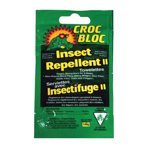 Picture of Croc Bloc 5.85g Insect Repellent Towelettes - 30% DEET