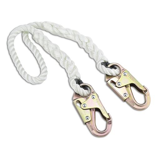 DSI 6' 3Strand Nylon Rope Lanyard 2 DoubleLocking Snap Hooks