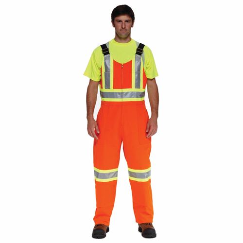 Picture of Ground Force® Style 851GF Orange Standard Insulated Polycotton Overall with Reflective Tape - Small