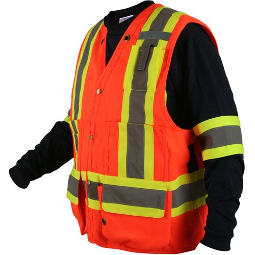 Picture of Ground Force® Style 091GF Orange Polyester Surveyor Vests