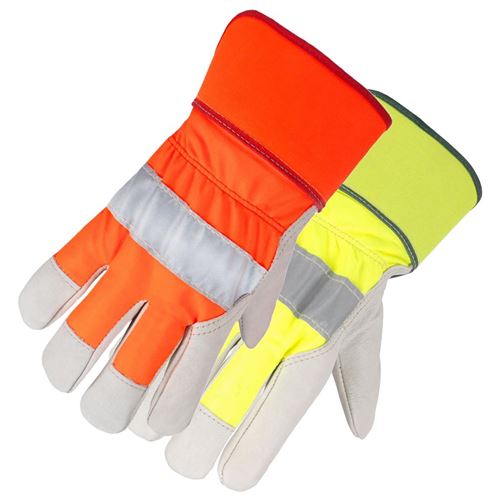 Picture of Horizon® Hi-Vis Cowhide One-Piece Palm-Lined Work Gloves