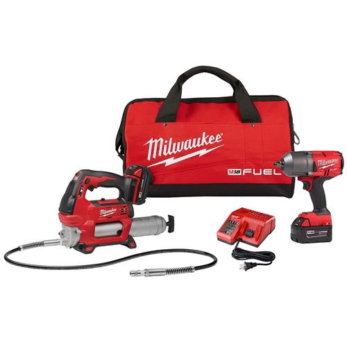 Picture of Milwaukee® M18 FUEL™ 1/2" High Torque Impact Wrench Kit with Bonus M18™ Grease Gun