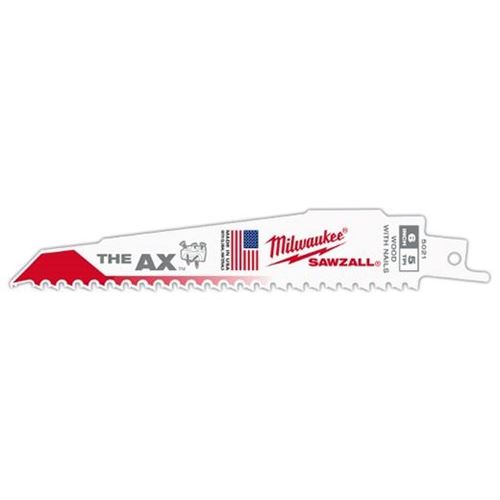 Picture of Milwaukee® 6" The Ax™ SAWZALL® Tough Straight Cut Blades - 5 TPI