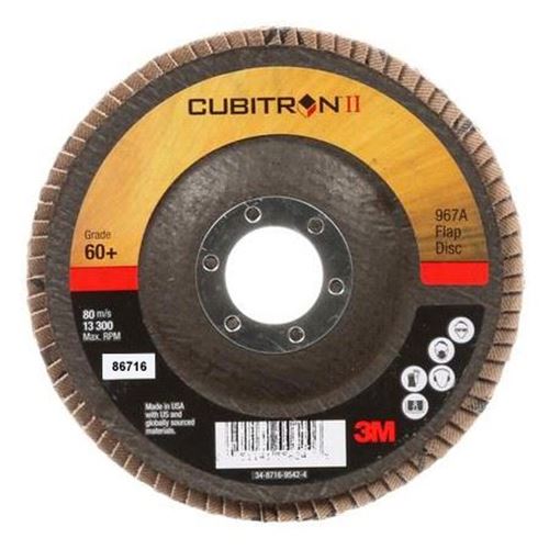 Picture of 3M™ Cubitron™ II Flap Disc 967A, 5" x 7/8" Type 29 - 60 Grit