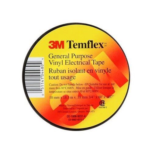 Picture of 3M™ Black TEMFLEX Electrical Tape - 3/4" x 60'