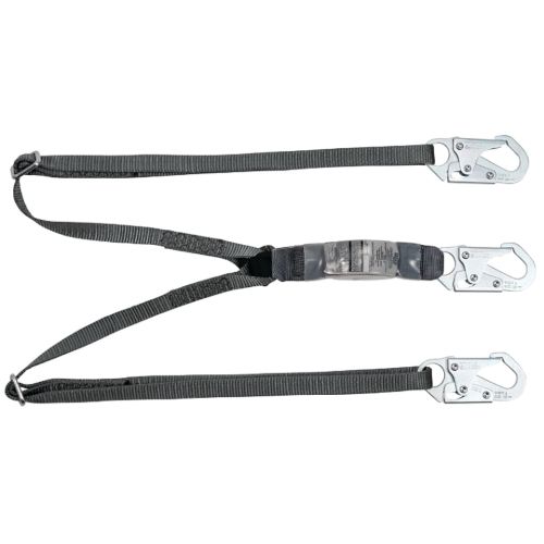 Picture of MSA 6' V-Series Twin-Leg Adjustable Energy-Absorbing Lanyard - 2 Locking Snap Hooks