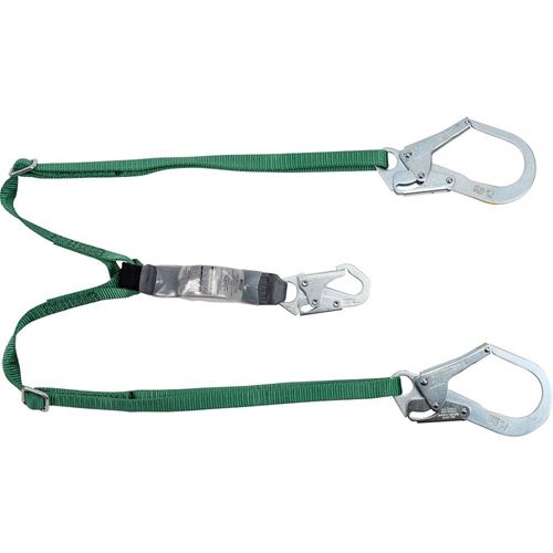 Picture of MSA 6' V-Series Twin-Leg Adjustable Energy-Absorbing Lanyard - 2 Large Rebar Hooks