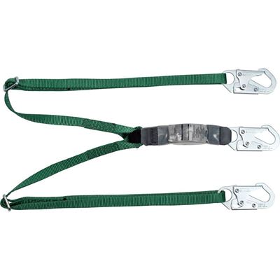 Picture of MSA 6' V-Series Twin-Leg Adjustable Energy-Absorbing Lanyard - 2 Locking Snap Hooks