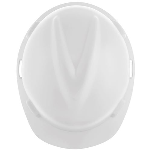 Picture of MSA White V-Gard® Matte Protective Hard Hat, Type 1 - Fas-Trac® III Suspension