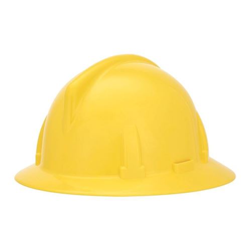 Picture of MSA Yellow Topgard® Full Brim Hard Hat, Type 1 - Fas-Trac® Suspension