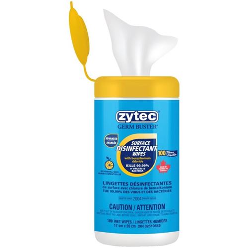 Picture of Zytec® Germ Buster® Advanced BZK Disinfectant Wipes
