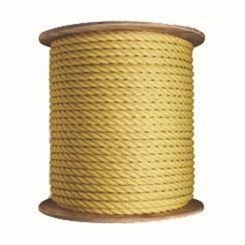 Picture of 3-Strand Twisted Yellow Polypropylene Rope - 1/4" x 1300'