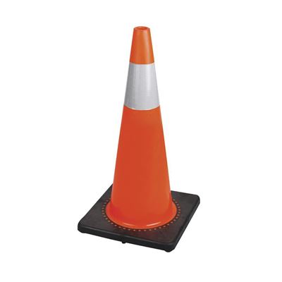 Picture of Pioneer® Premium PVC Flexible Orange Safety Cones with 4" Reflective Collar