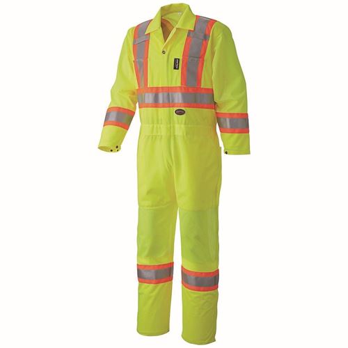 Picture of Pioneer® 5999A Hi-Viz Lime Traffic Safety Polyester Coverall - 2X-Large
